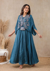 Liora Floral Cape Set
