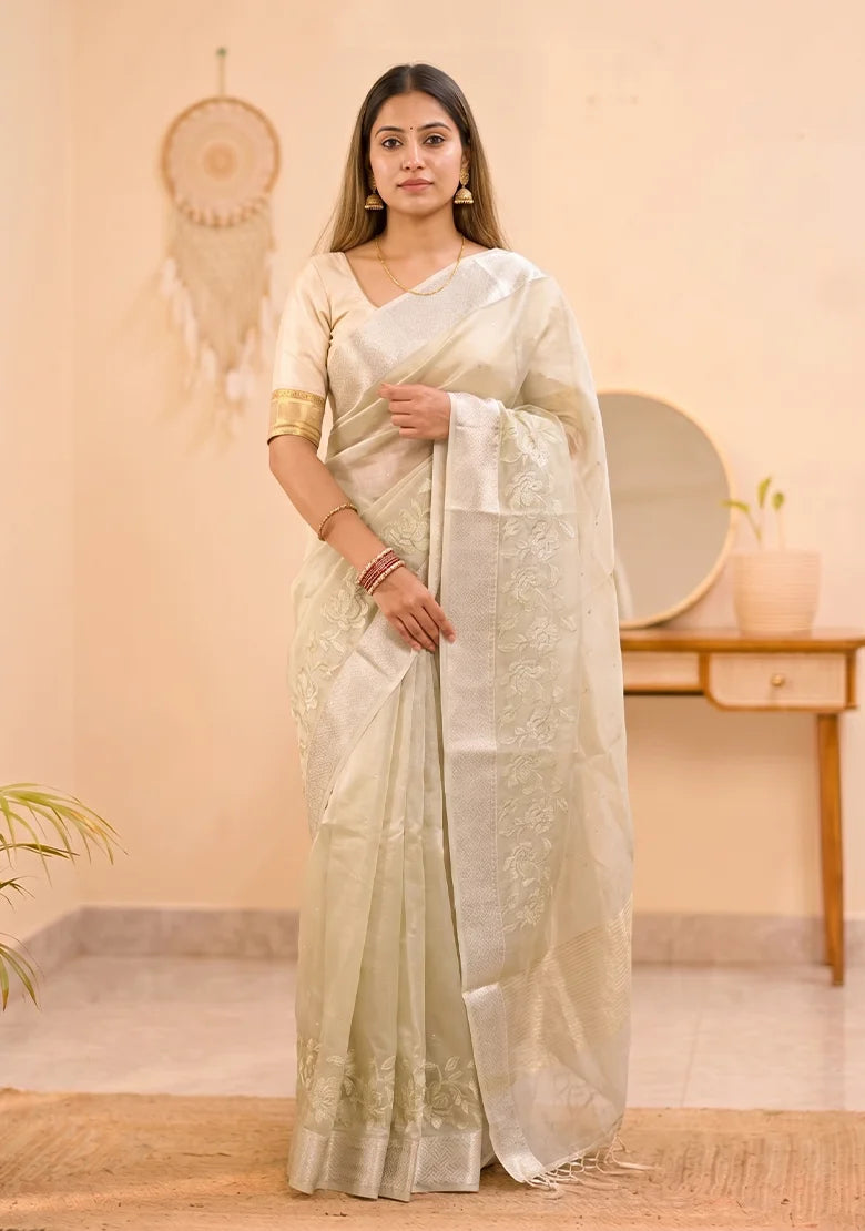 Gold Banarsi Tissue