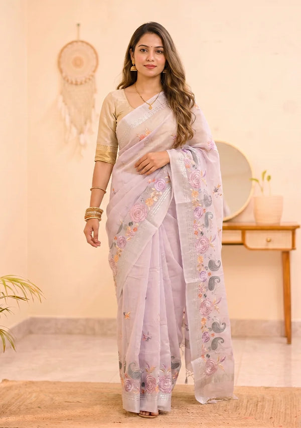 Lilac Rose Saree