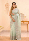 Mint Blossom Saree