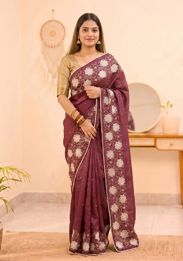 Crush Shimmer Saree